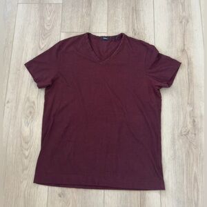 Theory burgundy  V-Neck T-Shirt 🍷